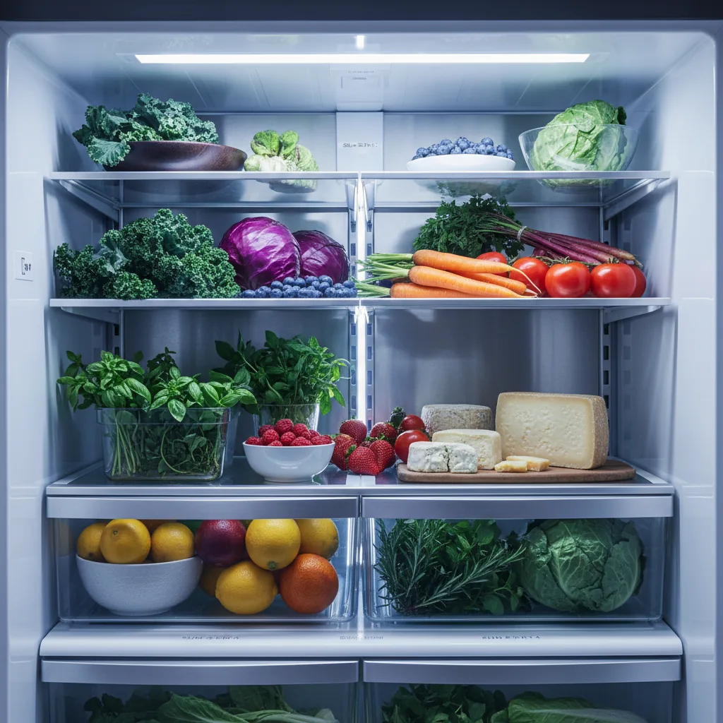 Premium ice maker system inside a Sub-Zero refrigerator